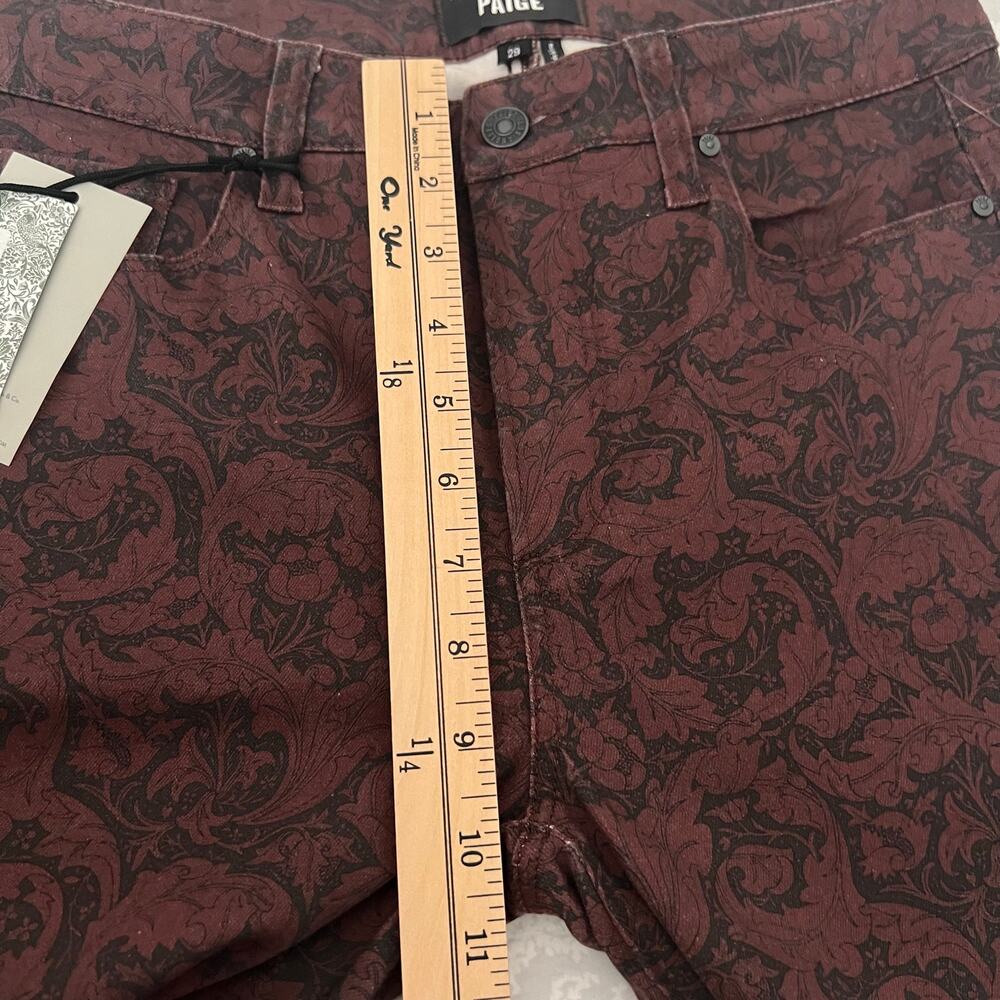Paige High Rise Lou Lou Flare Jean In Cherrywood Paisley Multi Size 29 - Picture 12 of 16